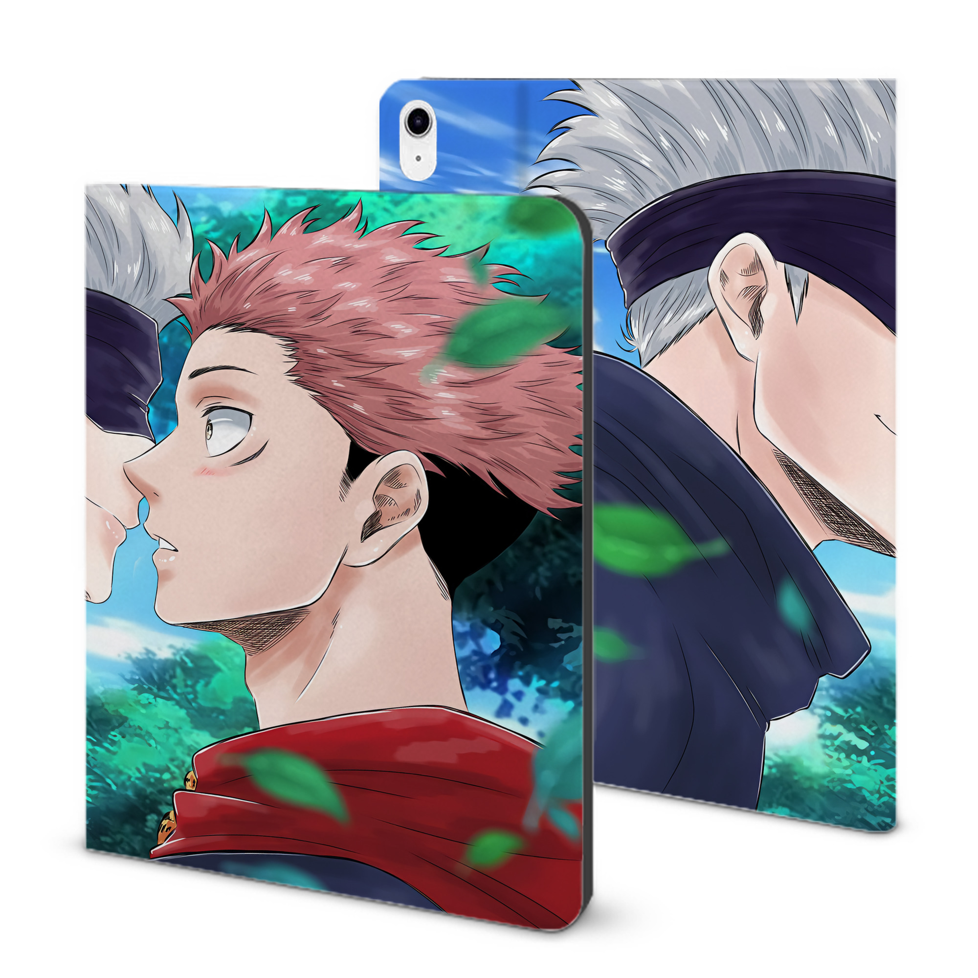 （画像用） 呪術廻戦 Jujutsu Kaisen IPad ケース ブック型 PUレザー TPU 耐衝撃 軽量 薄型 ペン収納なし 全面保護 IPad 各モデル対応